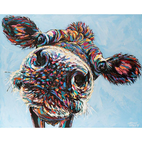Funny Cow II Gold Ornate Wood Framed Art Print with Double Matting by Vitaletti, Carolee