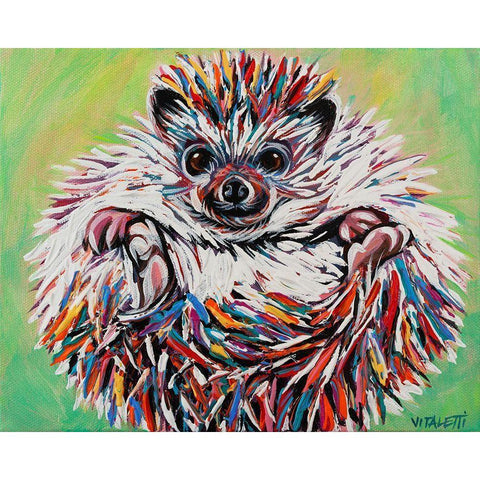 Colorful Hedgehog II Gold Ornate Wood Framed Art Print with Double Matting by Vitaletti, Carolee