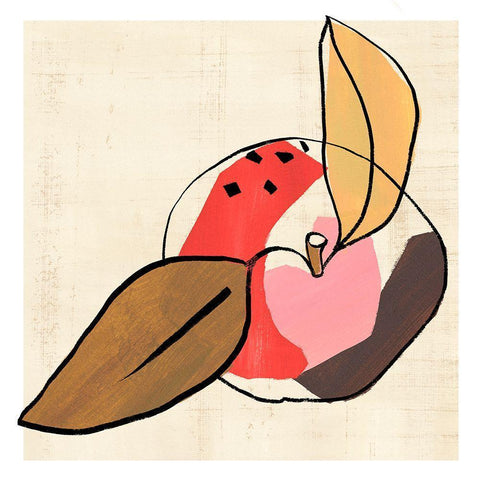 Fruit Cuts I Black Modern Wood Framed Art Print with Double Matting by Warren, Annie