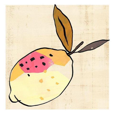 Fruit Cuts II Black Modern Wood Framed Art Print with Double Matting by Warren, Annie