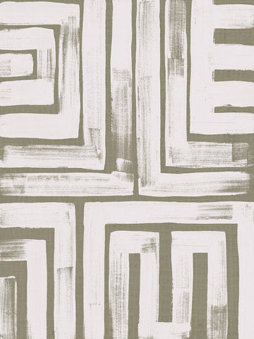 Maze Interlock I White Modern Wood Framed Art Print with Double Matting by Vess, June Erica