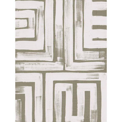 Maze Interlock I Black Modern Wood Framed Art Print by Vess, June Erica