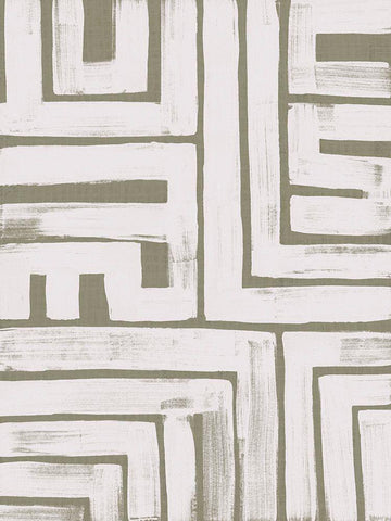 Maze Interlock II White Modern Wood Framed Art Print with Double Matting by Vess, June Erica