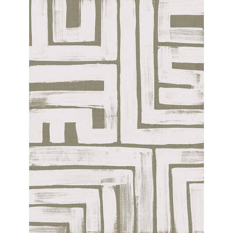 Maze Interlock II White Modern Wood Framed Art Print by Vess, June Erica
