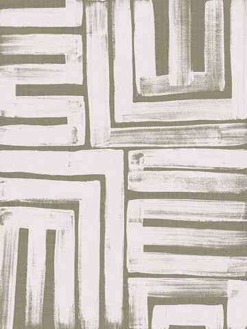 Maze Interlock IV White Modern Wood Framed Art Print with Double Matting by Vess, June Erica