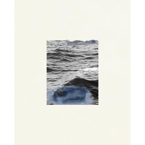 The Calm Cove I Black Modern Wood Framed Art Print with Double Matting by Wang, Melissa