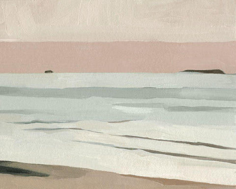 Muted Tonal Horizon II Black Ornate Wood Framed Art Print with Double Matting by Caroline, Emma