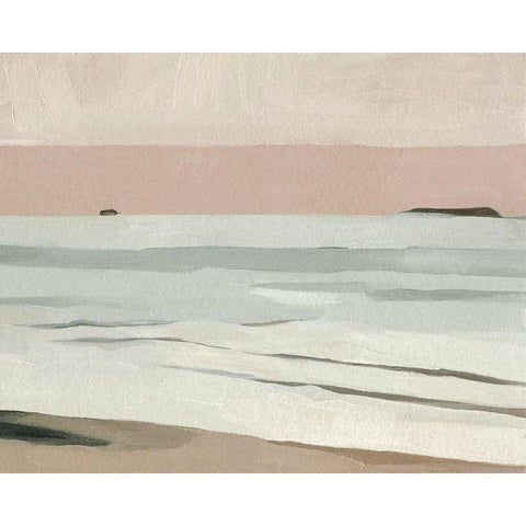 Muted Tonal Horizon II Black Modern Wood Framed Art Print with Double Matting by Caroline, Emma