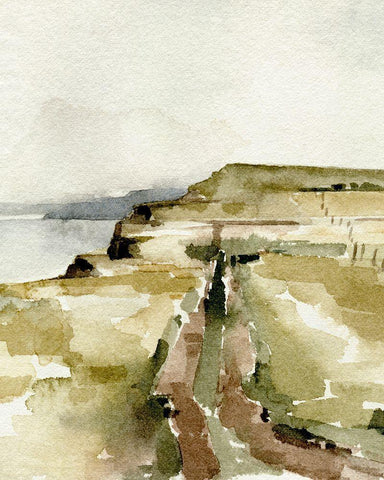 North Sea Coast II White Modern Wood Framed Art Print with Double Matting by Caroline, Emma