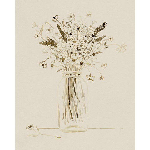 Foraged Bouquet I Black Modern Wood Framed Art Print by Popp, Grace