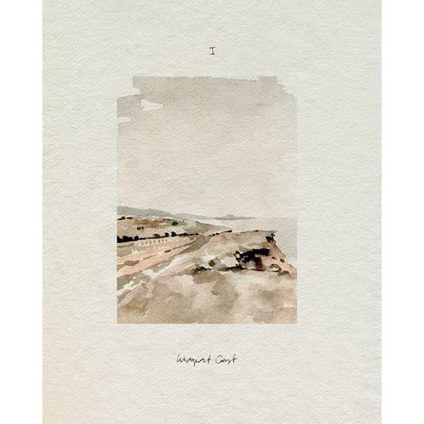 Westport Coast I White Modern Wood Framed Art Print by Caroline, Emma