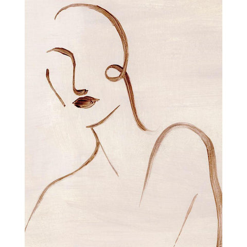 Femme Sketch I White Modern Wood Framed Art Print by Popp, Grace