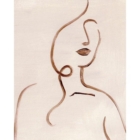 Femme Sketch II Black Modern Wood Framed Art Print with Double Matting by Popp, Grace