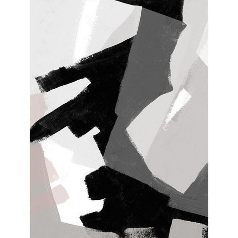 Interlocking Rhythm I Black Modern Wood Framed Art Print by Vess, June Erica