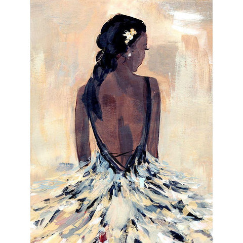To the Gala I Black Modern Wood Framed Art Print with Double Matting by Warren, Annie