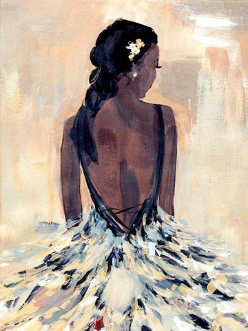 To the Gala I White Modern Wood Framed Art Print with Double Matting by Warren, Annie