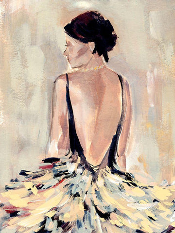 To the Gala II White Modern Wood Framed Art Print with Double Matting by Warren, Annie