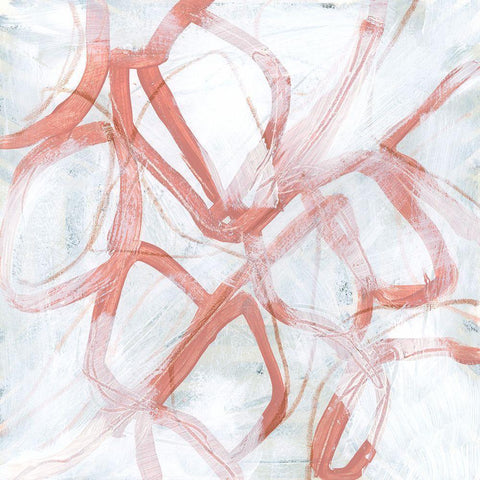 Rust Thread III White Modern Wood Framed Art Print by Vess, June Erica