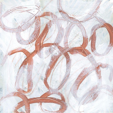 Rust Thread IV White Modern Wood Framed Art Print by Vess, June Erica