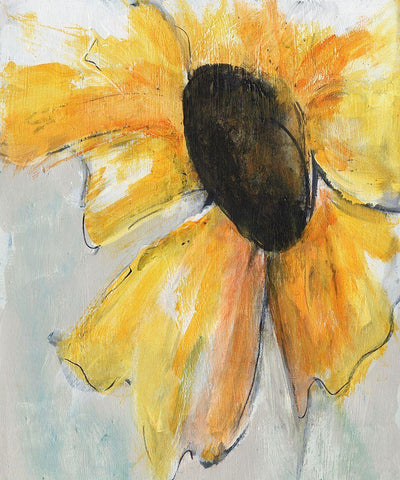 Sunny Days II White Modern Wood Framed Art Print with Double Matting by Combs, Joyce