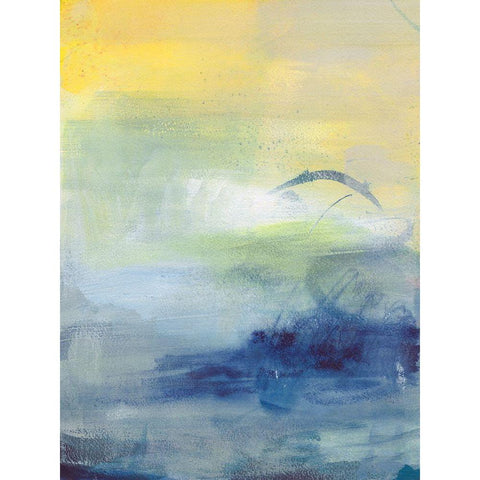 Breezy Days I Black Modern Wood Framed Art Print by Combs, Joyce