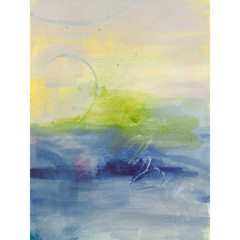 Breezy Days II Black Modern Wood Framed Art Print by Combs, Joyce