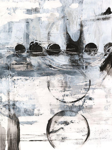 Glitch I Black Ornate Wood Framed Art Print with Double Matting by Harper, Ethan