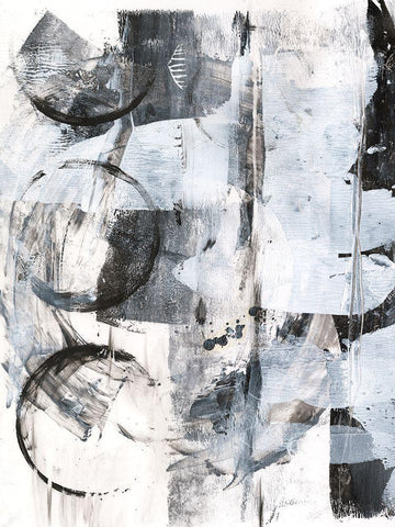 Glitch II White Modern Wood Framed Art Print with Double Matting by Harper, Ethan