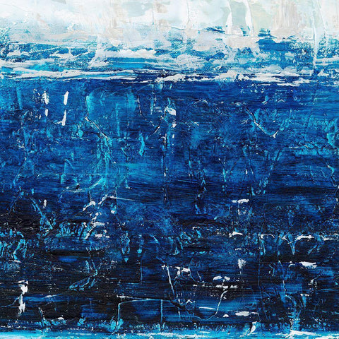 Deep Blue Sea I Black Modern Wood Framed Art Print by Harper, Ethan