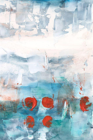 Connect the Pieces II White Modern Wood Framed Art Print with Double Matting by Harper, Ethan