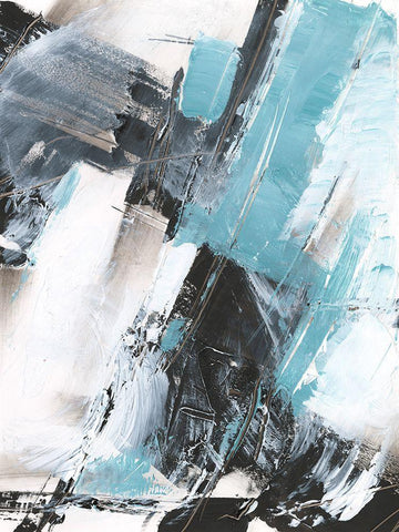 Glacial Shift I White Modern Wood Framed Art Print with Double Matting by Harper, Ethan