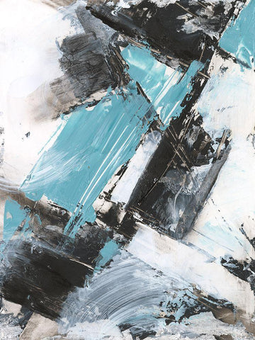 Glacial Shift II Black Ornate Wood Framed Art Print with Double Matting by Harper, Ethan