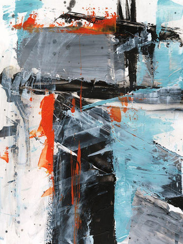 Missed Connection II White Modern Wood Framed Art Print with Double Matting by Harper, Ethan