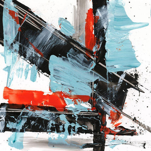 Missed Connection V White Modern Wood Framed Art Print by Harper, Ethan