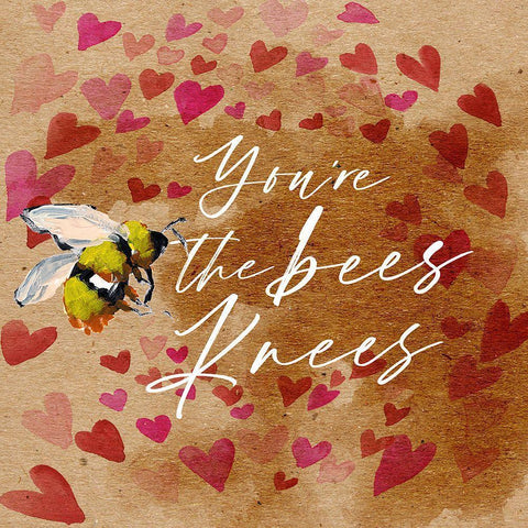 Bees Knees I White Modern Wood Framed Art Print by Parker, Jennifer Paxton