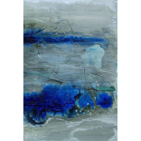 Blue Morning Tide II Gold Ornate Wood Framed Art Print with Double Matting by Combs, Joyce
