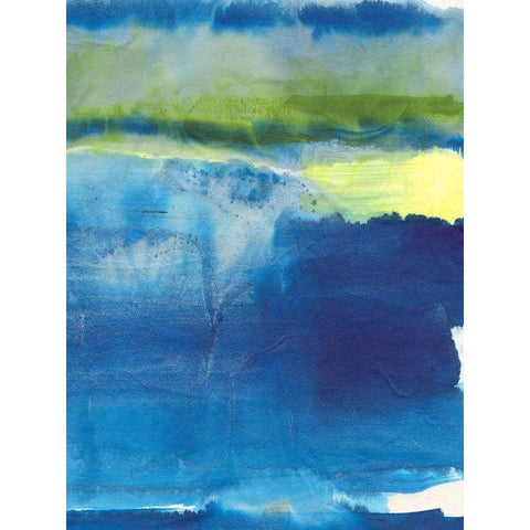 Deep Blue Thoughts I Black Modern Wood Framed Art Print by Combs, Joyce