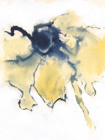 Blooms Taking Flight I Black Ornate Wood Framed Art Print with Double Matting by Combs, Joyce