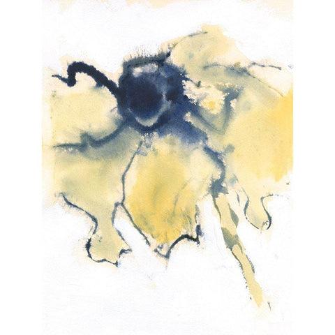 Blooms Taking Flight I Black Modern Wood Framed Art Print by Combs, Joyce