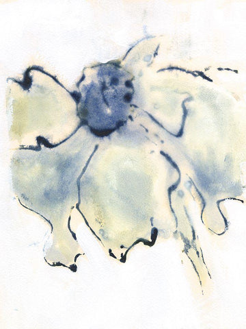 Blooms Taking Flight II Black Ornate Wood Framed Art Print with Double Matting by Combs, Joyce