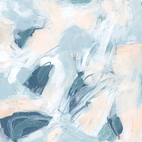 Candy Swirl II White Modern Wood Framed Art Print with Double Matting by Vess, June Erica