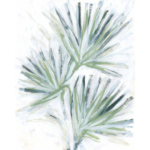 Palm Frond Fresco I Gold Ornate Wood Framed Art Print with Double Matting by Vess, June Erica