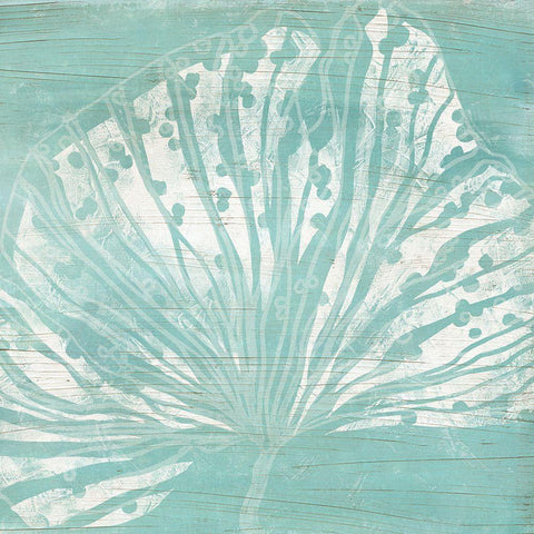 Cerulean Sea Coral III Gold Ornate Wood Framed Art Print with Double Matting by Vess, June Erica