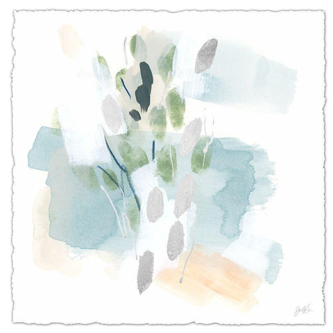 Pastel Integer II White Modern Wood Framed Art Print by Vess, June Erica