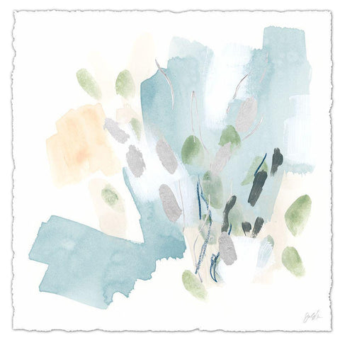 Pastel Integer III Black Modern Wood Framed Art Print with Double Matting by Vess, June Erica