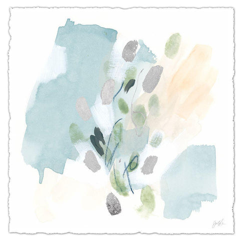 Pastel Integer IV White Modern Wood Framed Art Print with Double Matting by Vess, June Erica