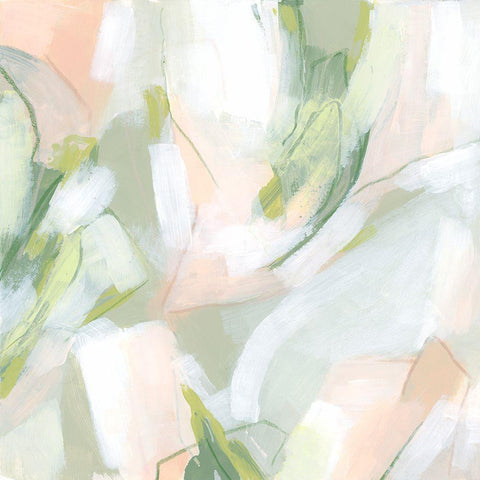 Spring Sweep II White Modern Wood Framed Art Print with Double Matting by Vess, June Erica