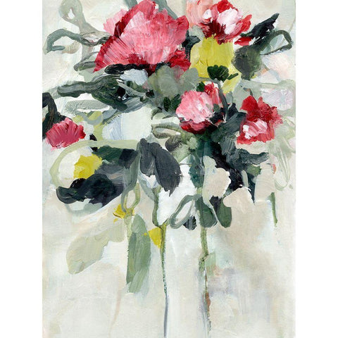 Entangled Blossom I Black Modern Wood Framed Art Print with Double Matting by Warren, Annie