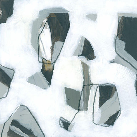 Marble Flecks III White Modern Wood Framed Art Print by Vess, June Erica