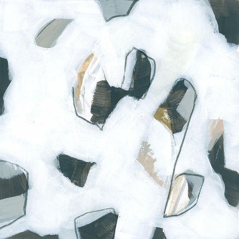 Marble Flecks IV Black Ornate Wood Framed Art Print with Double Matting by Vess, June Erica